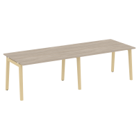 Onix Wood Стол переговорный (2 столешницы) OW.PRG-2.3 Дуб Аттик/Дуб Светлый/Металл Белый 2760*980*750