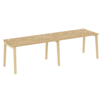 Onix Wood Рабочая станция OW.RS-2.3.8 Тиквуд Светлый/Дуб Светлый/Металл Белый 2760*800*750