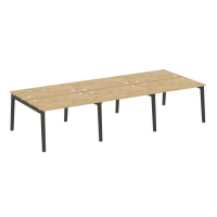 Onix Wood Рабочая станция OW.D.RS-6.2.7 Тиквуд Светлый/Дуб Темный/Металл Антрацит 3540*1475*750