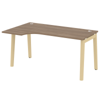 Onix Wood Стол эргономичный левый OW.SA-1 (L) Дуб Аризона/Дуб Светлый/Металл Белый 1580*980*750 (720/460)