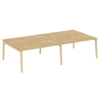 Onix Wood Рабочая станция OW.D.RS-4.4.8 Тиквуд Светлый/Дуб Светлый/Металл Белый 3160*1635*750