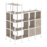 Loft Угловой внешний стеллаж наборный VR.L-57 Дуб Аттик/Металл Белый 862*1694*1869