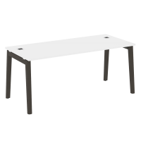 Onix Wood Direct Стол руководителя OW.SRR-5.8 Белый Бриллиант/Дуб Темный/Металл Антрацит 1780*800*750