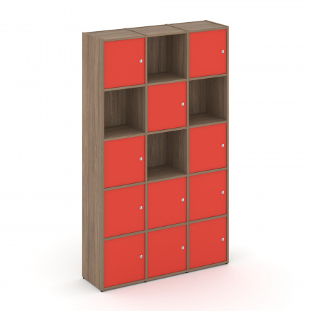 Locker plus Комплект №9 LK.K-009 Дуб Аризона/Красный 1188*350*1983