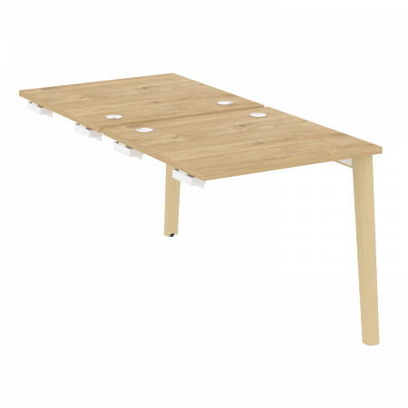 Onix Wood Стол-приставка двойной OW.D.SPR-0.8 Тиквуд Светлый/Дуб Светлый/Металл Белый 780*1635*750