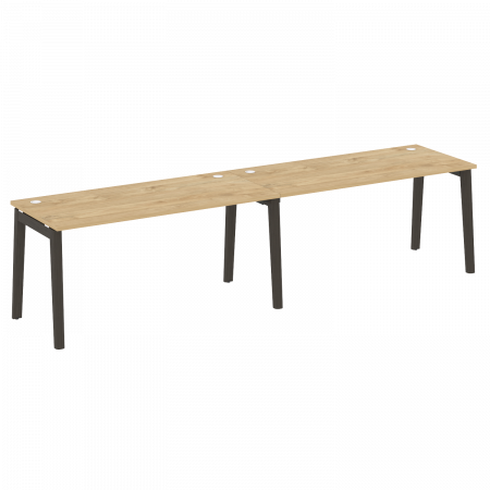 Onix Wood Рабочая станция OW.RS-2.4.7 Тиквуд Светлый/Дуб Темный/Металл Антрацит 3160*720*750