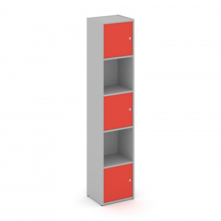 Locker plus Комплект №7 LK.K-007 Серый/Красный 408*350*1983