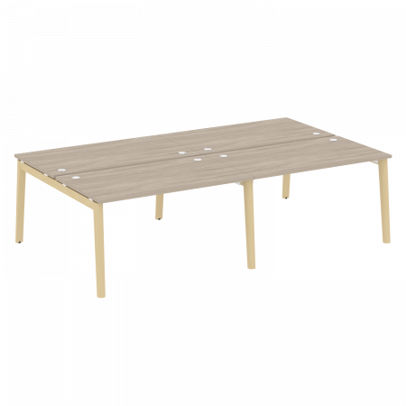 Onix Wood Рабочая станция OW.D.RS-4.3.8 Дуб Аттик/Дуб Светлый/Металл Белый 2760*1635*750