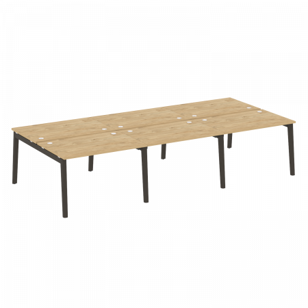 Onix Wood Рабочая станция OW.D.RS-6.2.8 Тиквуд Светлый/Дуб Темный/Металл Антрацит 3540*1635*750