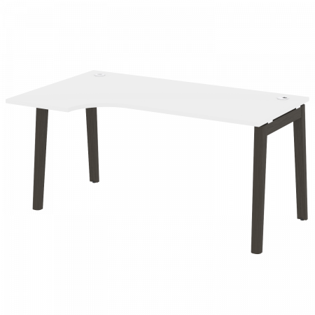 Onix Wood Стол эргономичный левый OW.SA-1 (L) Белый Бриллиант/Дуб Темный/Металл Антрацит 1580*980*750 (720/460)