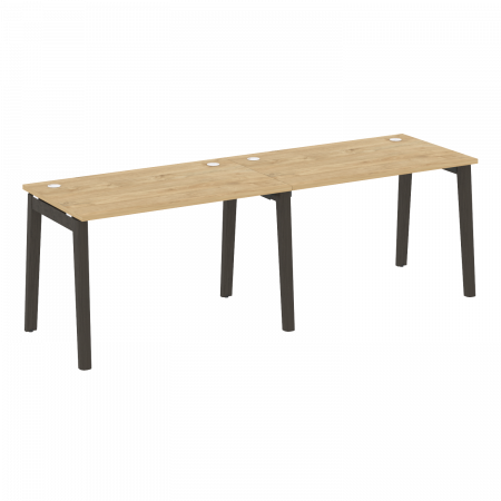 Onix Wood Рабочая станция OW.RS-2.2.7 Тиквуд Светлый/Дуб Темный/Металл Антрацит 2360*720*750