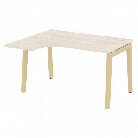 Onix Wood Стол эргономичный левый OW.SA-3 (L) Денвер Светлый/Дуб Светлый/Металл Белый 1380*1180*750 (800/460)