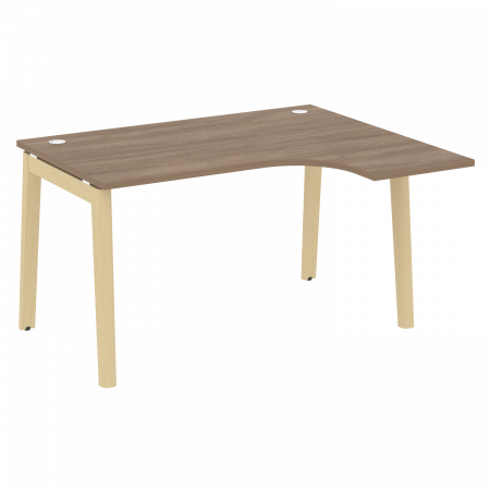 Onix Wood Стол эргономичный правый OW.SA-3 (R) Дуб Аризона/Дуб Светлый/Металл Белый 1380*1180*750 (800/460)