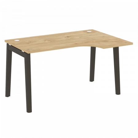 Onix Wood Стол эргономичный правый OW.SA-2 (R) Тиквуд Светлый/Дуб Темный/Металл Антрацит 1380*980*750 (720/460)