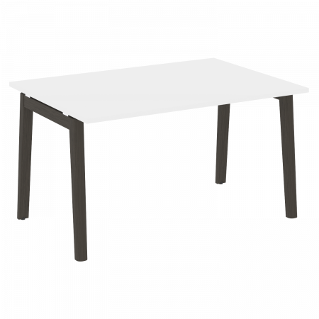 Onix Wood Стол переговорный (1 столешница) OW.PRG-1.3 Белый Бриллиант/Дуб Темный/Металл Антрацит 1380*980*750
