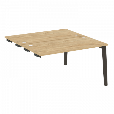 Onix Wood Стол-приставка двойной OW.D.SPR-3.7 Тиквуд Светлый/Дуб Темный/Металл Антрацит 1380*1475*750