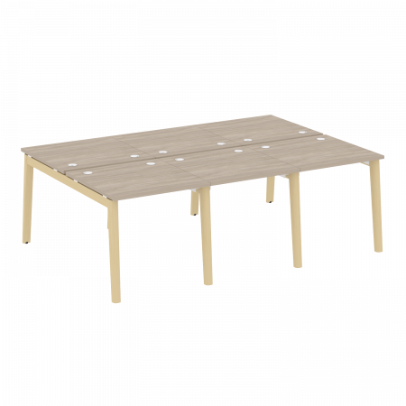 Onix Wood Рабочая станция OW.D.RS-6.0.8 Дуб Аттик/Дуб Светлый/Металл Белый 2340*1635*750