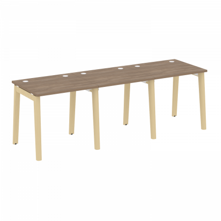 Onix Wood Рабочая станция OW.RS-3.0.7 Дуб Аризона/Дуб Светлый/Металл Белый 2340*720*750