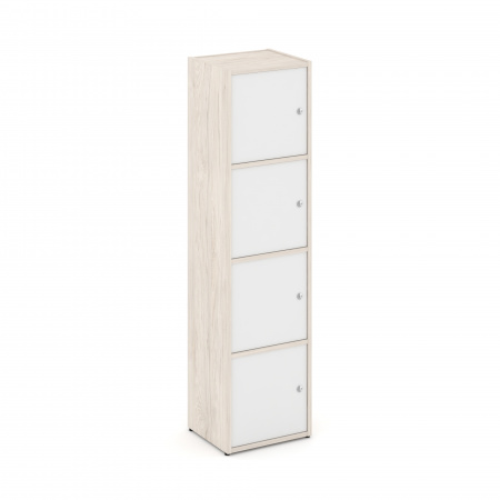 Locker plus Комплект №4 LK.K-004 Денвер Светлый/Белый 408*350*1593
