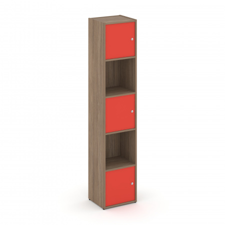 Locker plus Комплект №7 LK.K-007 Дуб Аризона/Красный 408*350*1983