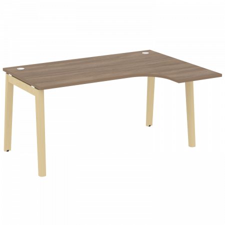 Onix Wood Стол эргономичный правый OW.SA-4 (R) Дуб Аризона/Дуб Светлый/Металл Белый 1580*1180*750 (800/460)