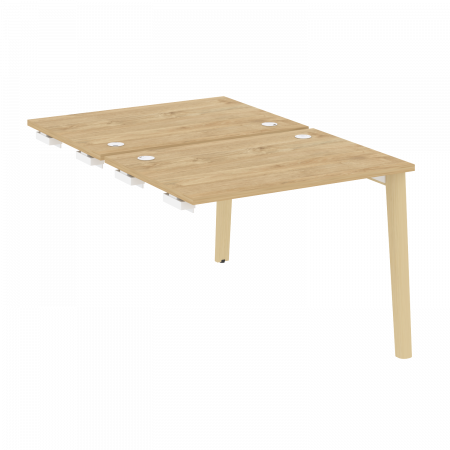 Onix Wood Стол-приставка двойной OW.D.SPR-1.7 Тиквуд Светлый/Дуб Светлый/Металл Белый 980*1475*750