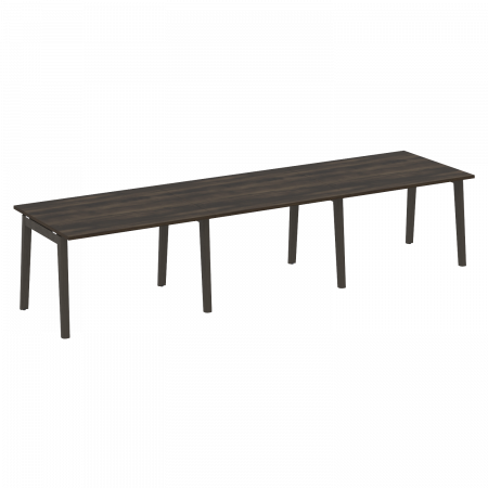 Onix Wood Стол переговорный (3 столешницы) OW.PRG-3.2 Дуб Мали/Дуб Темный/Металл Антрацит 3540*980*750