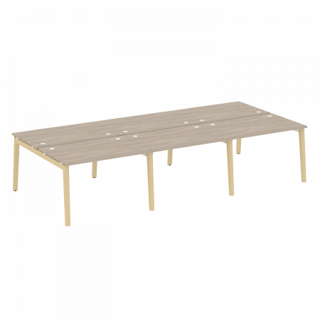 Onix Wood Рабочая станция OW.D.RS-6.2.8 Дуб Аттик/Дуб Светлый/Металл Белый 3540*1635*750