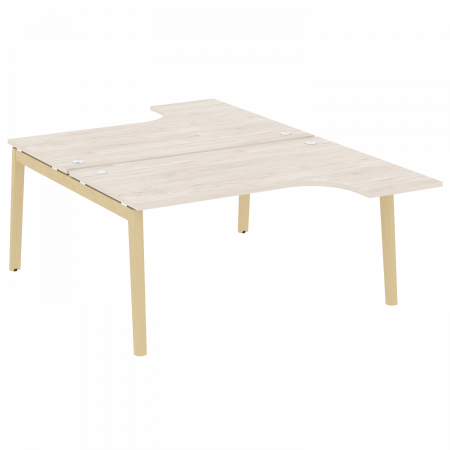 Onix Wood Рабочая станция OW.D.SA-4 Денвер Светлый/Дуб Светлый/Металл Белый 1580*2395*750 (1635/460)