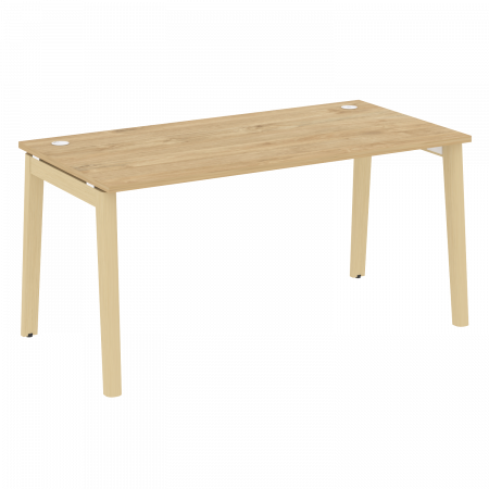 Onix Wood Стол письменный OW.SP-4.8 Тиквуд Светлый/Дуб Светлый/Металл Белый 1580*800*750