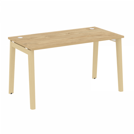 Onix Wood Стол письменный OW.SP-3.7 Тиквуд Светлый/Дуб Светлый/Металл Белый 1380*720*750