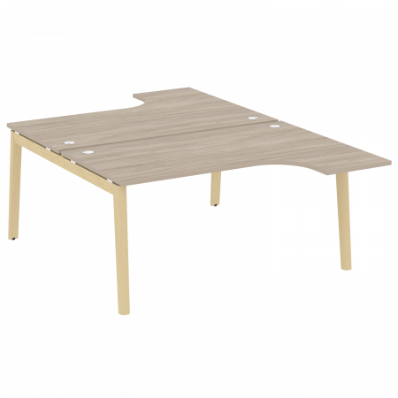 Onix Wood Рабочая станция OW.D.SA-4 Дуб Аттик/Дуб Светлый/Металл Белый 1580*2395*750 (1635/460)