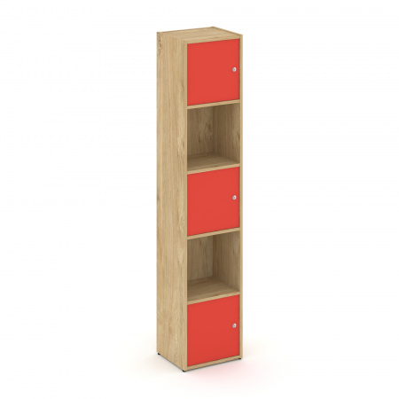 Locker plus Комплект №7 LK.K-007 Тиквуд Светлый/Красный 408*350*1983