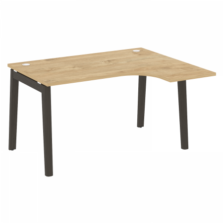 Onix Wood Стол эргономичный правый OW.SA-3 (R) Тиквуд Светлый/Дуб Темный/Металл Антрацит 1380*1180*750 (800/460)