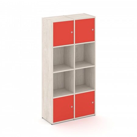 Locker plus Комплект №5 LK.K-005 Денвер Светлый/Красный 798*350*1593