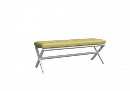 Next Банкетка двухместная NLT.L-2 Korfu 14/Металл Белый 1300*380*480