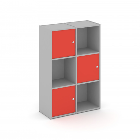 Locker plus Комплект №2 LK.K-002 Серый/Красный 798*350*1203