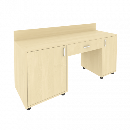 Light Стол с 2-мя тумбами и бортиком С-СТ-170 (L) Клен 1700*550*750