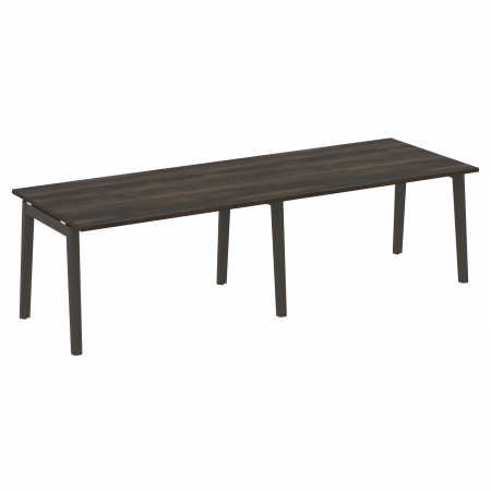 Onix Wood Стол переговорный (2 столешницы) OW.PRG-2.3 Дуб Мали/Дуб Темный/Металл Антрацит 2760*980*750