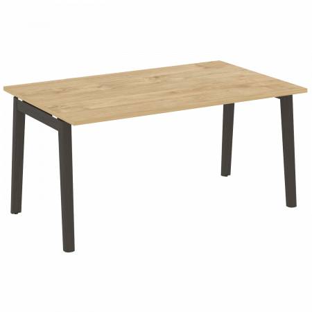 Onix Wood Стол переговорный (1 столешница) OW.PRG-1.4 Тиквуд Светлый/Дуб Темный/Металл Антрацит 1580*980*750