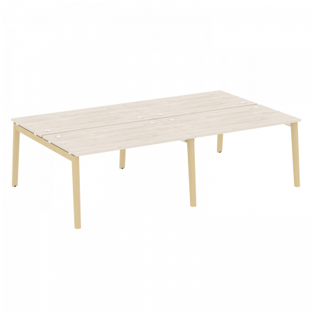 Onix Wood Рабочая станция OW.D.RS-4.3.8 Денвер Светлый/Дуб Светлый/Металл Белый 2760*1635*750