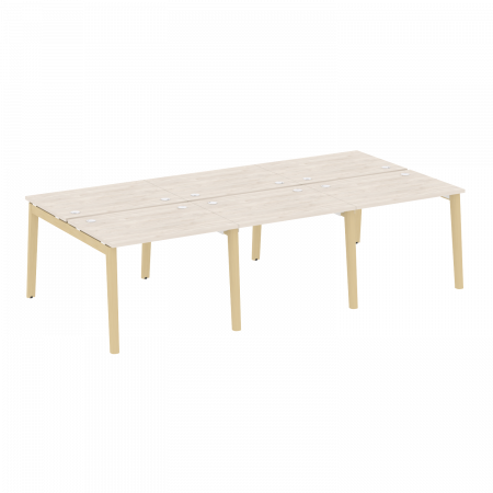 Onix Wood Рабочая станция OW.D.RS-6.1.7 Денвер Светлый/Дуб Светлый/Металл Белый 2940*1475*750