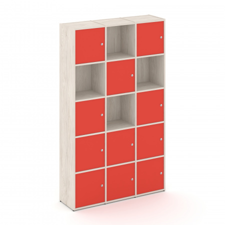 Locker plus Комплект №9 LK.K-009 Денвер Светлый/Красный 1188*350*1983