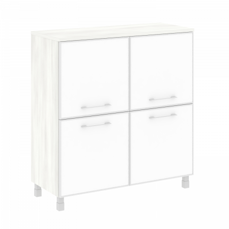 Yalta Шкаф квадратный LT.SD-1.2 R white Снежная Патина/Стекло White 1098*452*1168