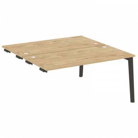 Onix Wood Стол-приставка двойной OW.D.SPR-4.8 Тиквуд Светлый/Дуб Темный/Металл Антрацит 1580*1635*750