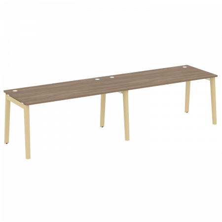 Onix Wood Рабочая станция OW.RS-2.4.8 Дуб Аризона/Дуб Светлый/Металл Белый 3160*800*750