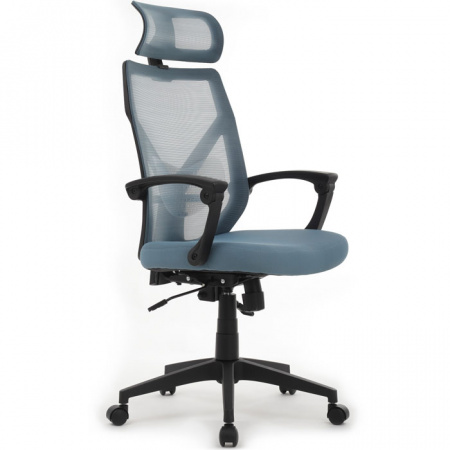 Кресло Oliver RCH W-203AC Черный пластик/Синий