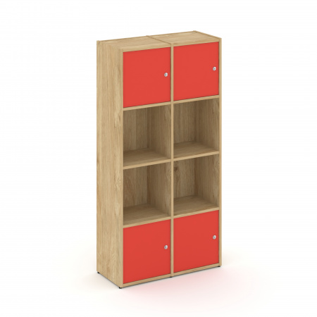 Locker plus Комплект №5 LK.K-005 Тиквуд Светлый/Красный 798*350*1593