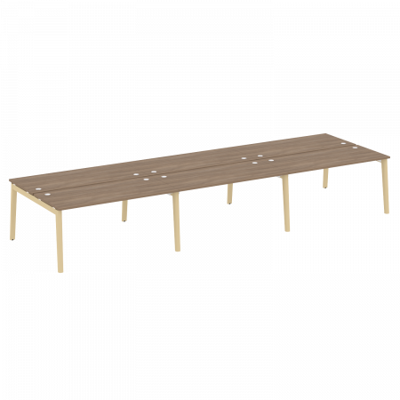 Onix Wood Рабочая станция OW.D.RS-6.4.7 Дуб Аризона/Дуб Светлый/Металл Белый 4740*1475*750