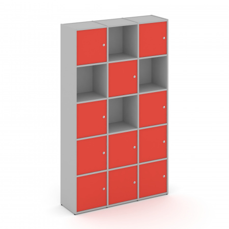 Locker plus Комплект №9 LK.K-009 Серый/Красный 1188*350*1983